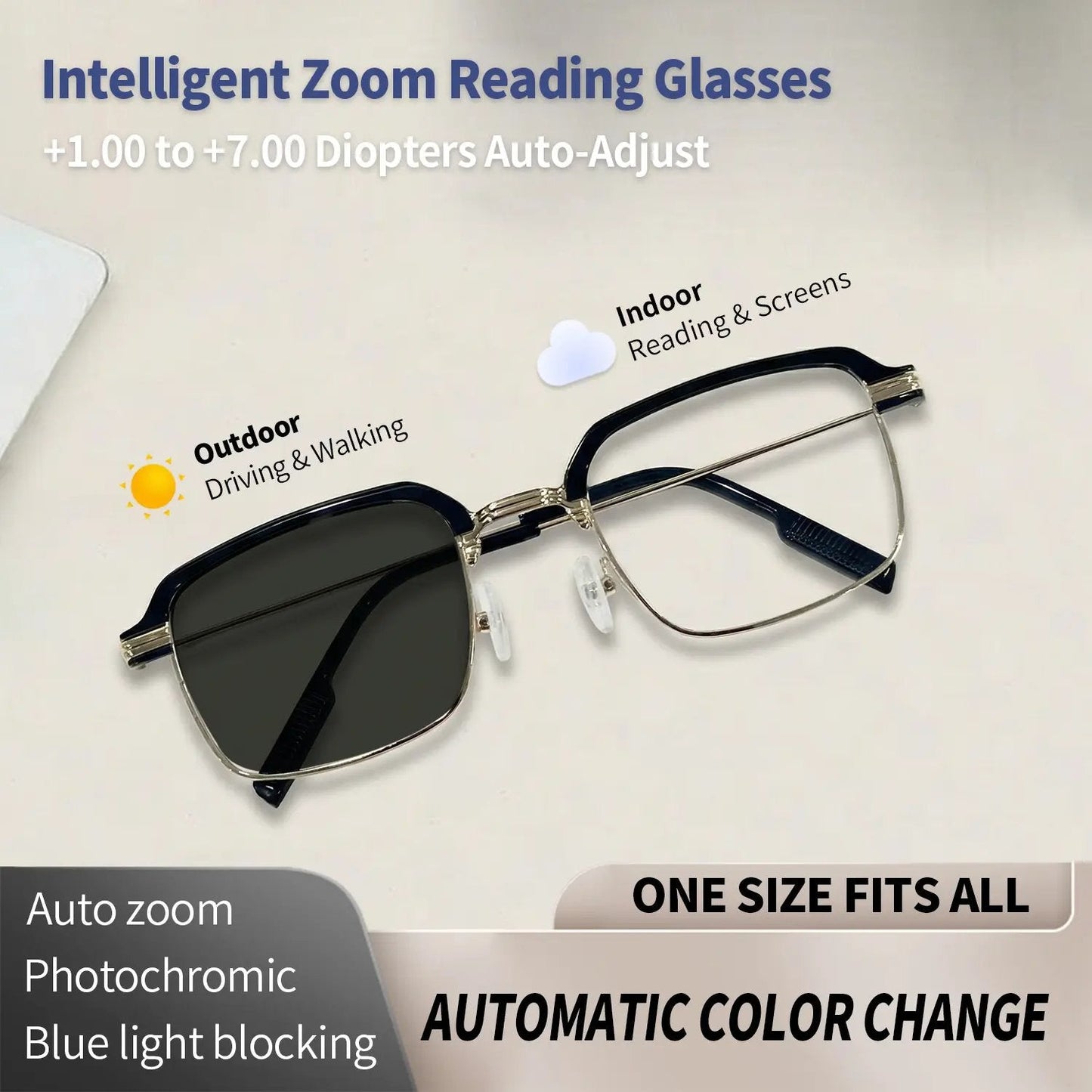 👓✨Auto-Adjusting HD Reading Glasses for Men & Women-HS