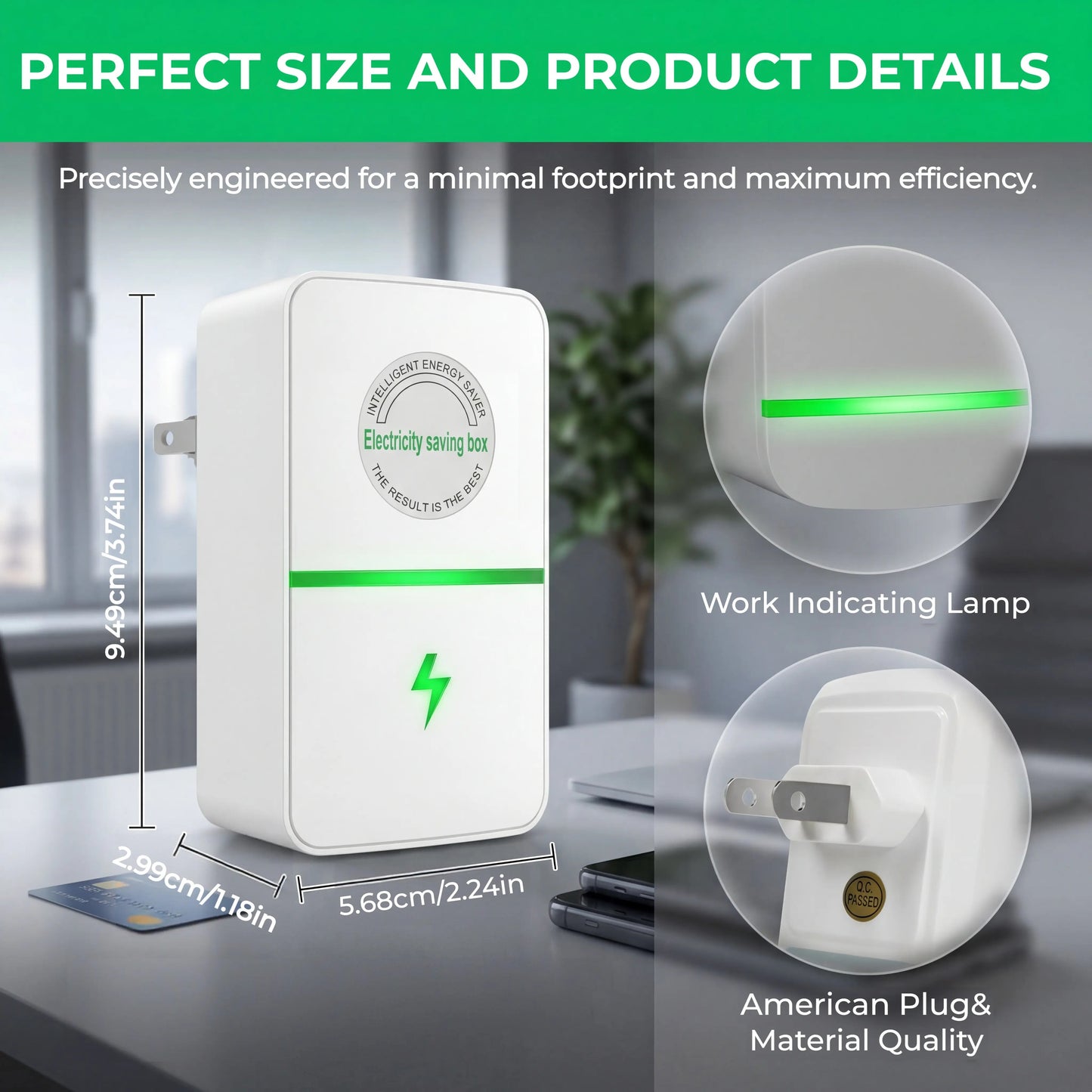 🔥2026 Newly Upgraded Plug-In Power Box Equipped with US Standard Plug, Wide 90–250V Voltage Input, Perfect for Home & Office Use-HS