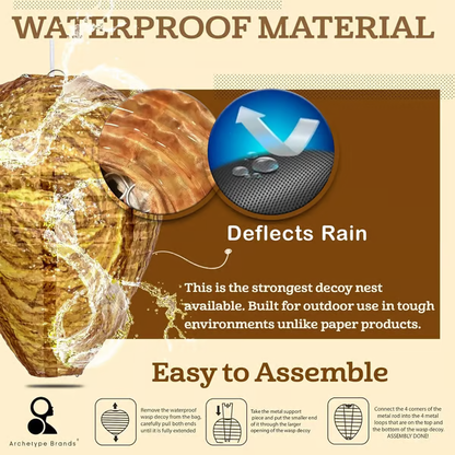 🔥Hot Sale 49% OFF-🐝🚫 Wasp Nest Decoy 4-Pack – Natural Outdoor Repellent -HS