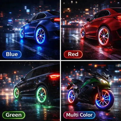 🌈LED wheel light Waterproof Luminous Car Tire Valve Caps Vibration-Sensitive LED Tire Valve Cap-bicycle car motorcycle tire led-ZO