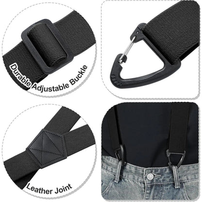 💪Hidden Suspenders for Men Under Clothing X Back Heavy Duty 1.5 Inch Elastic Straps with Belt Loop Hooks Airport Friendly-ZO