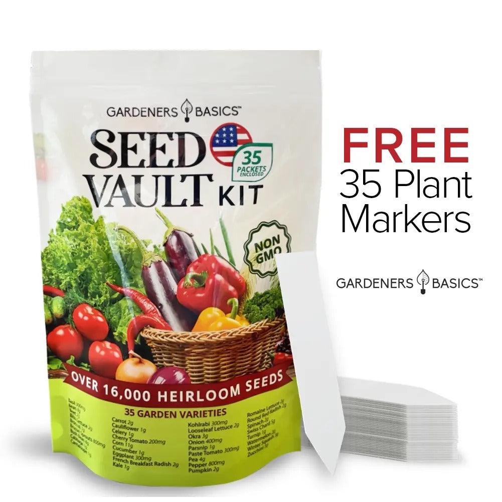 🔥Vegetable Seed Vault Kit - 35 Variety Pack for Home Growing & Planting Survival Seeds Heirloom Vegetable Mix Great Gardening Gift for Any Home Garden-HS