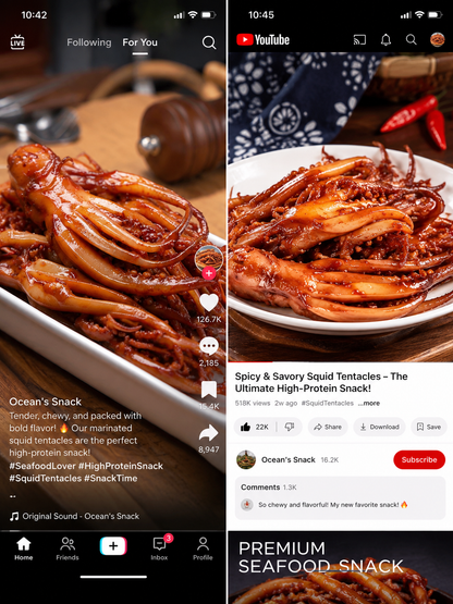 🦑BBQ Roasted Whole Squid Snack – Ready to Eat, Individually Wrapped