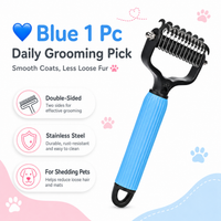 🐶 Blue 1 Pc Easy Coat Care for Shedding Pets ✨