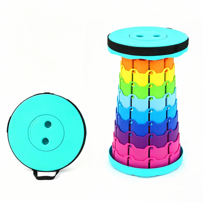 💪Upgraded Collapsible Telescoping Stool🪑 — Portable Folding Seat with 400lbs Capacity-HS