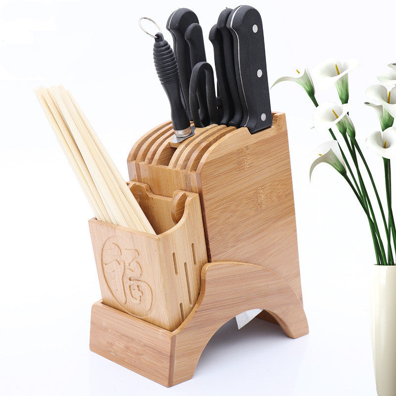 1614912661312 Bamboo Wooden Knife Holder - Image 2
