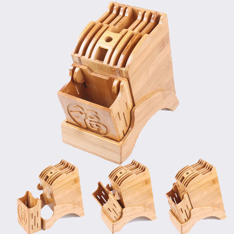 1614912668887 Bamboo Wooden Knife Holder - Image 4