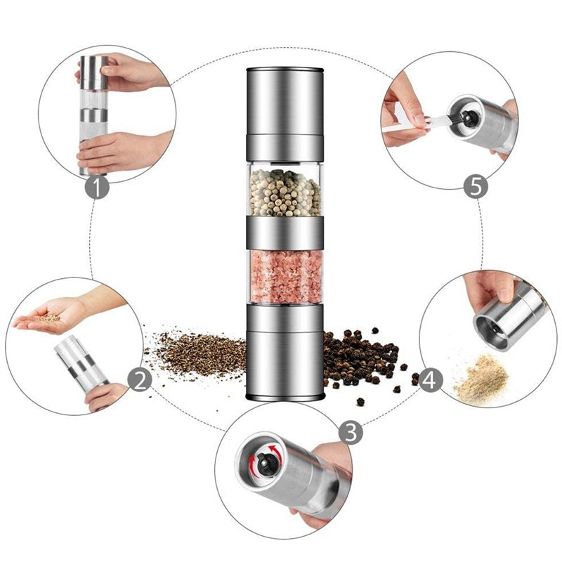 2113899934250 Stainless Steel Multi-Layers Salt and Peper Grinder