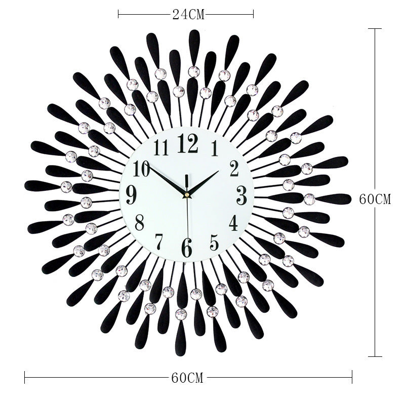 2b9c9303-e9c1-455d-9f79-15a96ec5c65e Quartz Crystal Iron Wall Clock - Image 4