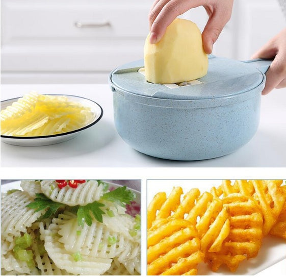797457978465 8-in-1 Vegetable Slicer With Strainer - Image 4