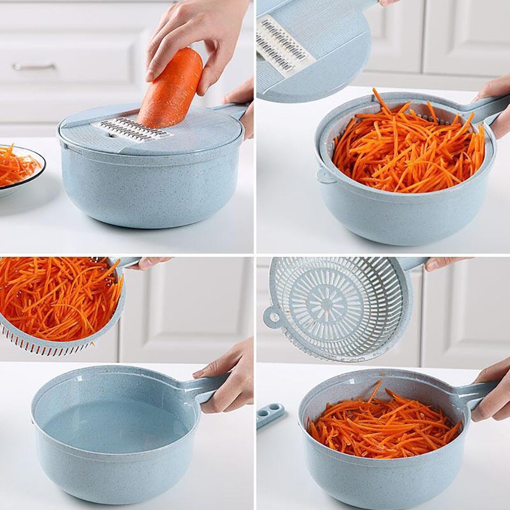 811898889848 8-in-1 Vegetable Slicer With Strainer - Image 3