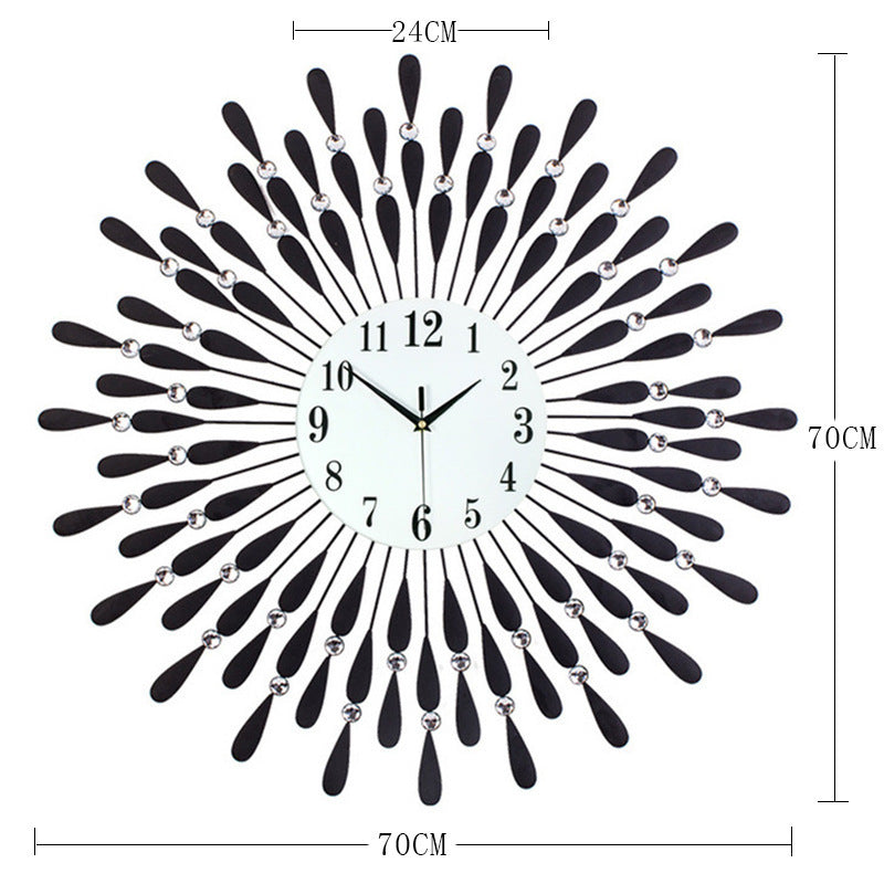d8b62eb9-62bc-4e6f-815b-4d57bc694fae Quartz Crystal Iron Wall Clock - Image 3